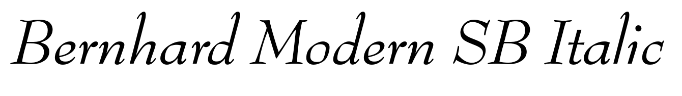 Bernhard Modern SB Italic
